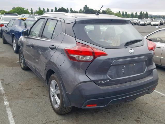 3N1CP5CUXJL536272 - 2018 NISSAN KICKS S GRAY photo 3