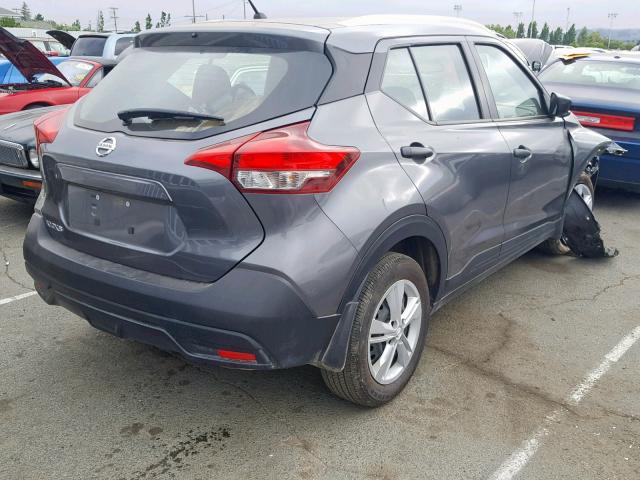 3N1CP5CUXJL536272 - 2018 NISSAN KICKS S GRAY photo 4