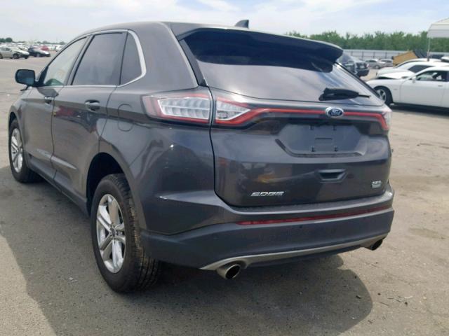 2FMPK3J91JBB29271 - 2018 FORD EDGE SEL CHARCOAL photo 3