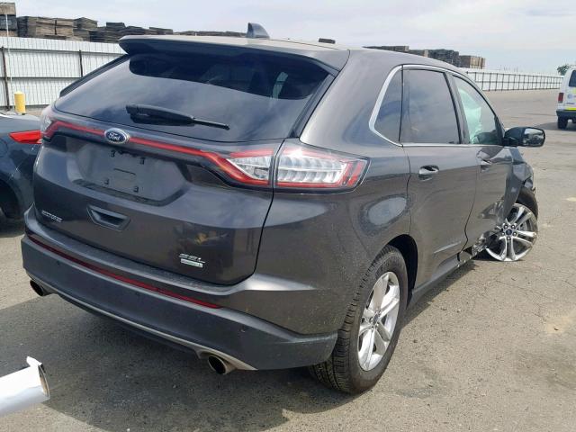 2FMPK3J91JBB29271 - 2018 FORD EDGE SEL CHARCOAL photo 4