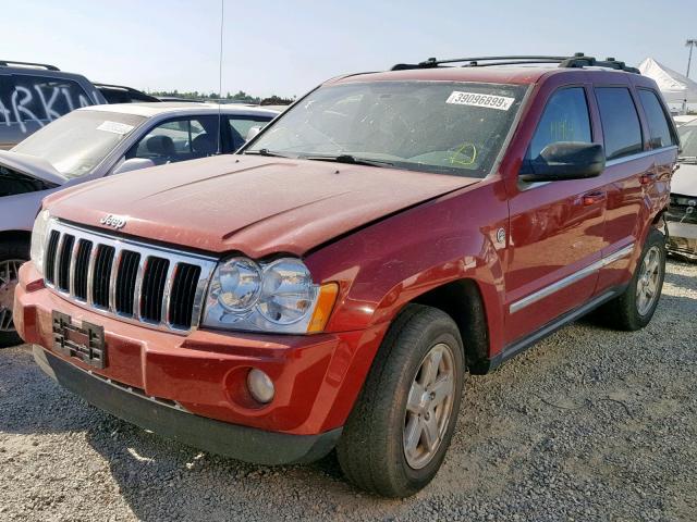 1J8HR58265C716279 - 2005 JEEP GRAND CHER RED photo 2