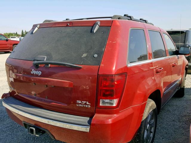 1J8HR58265C716279 - 2005 JEEP GRAND CHER RED photo 4