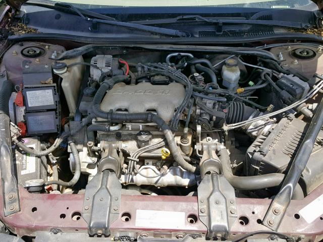 2G1WF52E339397642 - 2003 CHEVROLET IMPALA MAROON photo 7