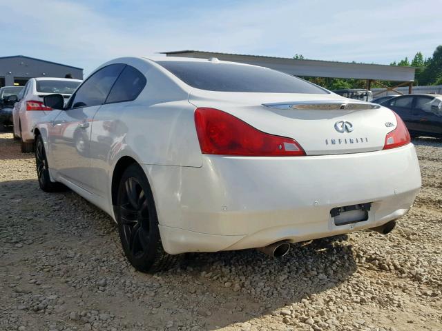 JN1CV6EL2AM151939 - 2010 INFINITI G37 WHITE photo 3