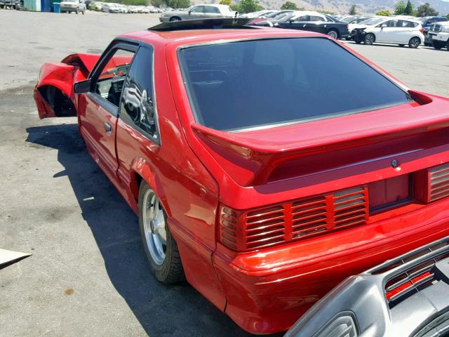 1FACP42E9LF122727 - 1990 FORD MUSTANG GT RED photo 3