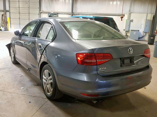 3VW2K7AJ9FM242176 - 2015 VOLKSWAGEN JETTA BASE 灰色 照片 3