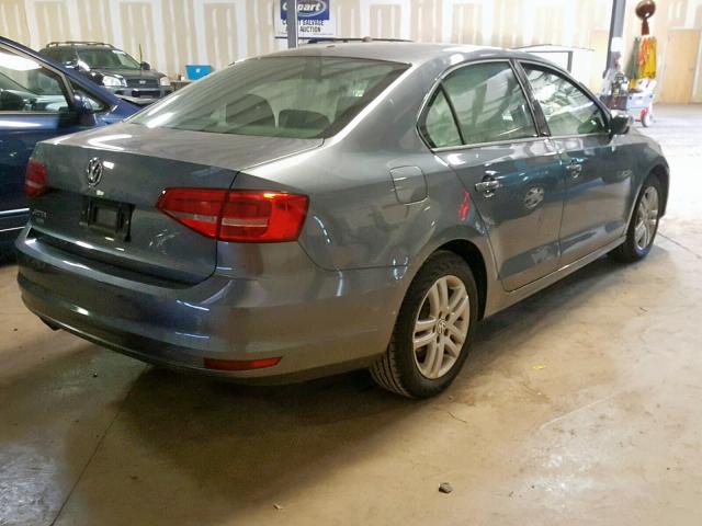 3VW2K7AJ9FM242176 - 2015 VOLKSWAGEN JETTA BASE 灰色 照片 4