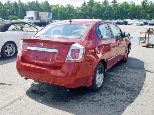 3N1AB6AP9CL682206 - 2012 NISSAN SENTRA 2.0 RED photo 4