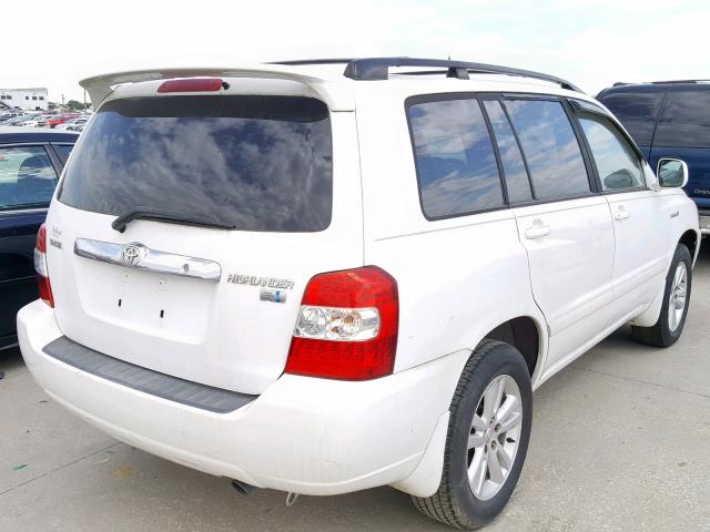 JTEDW21A670021475 - 2007 TOYOTA HIGHLANDER WHITE photo 4