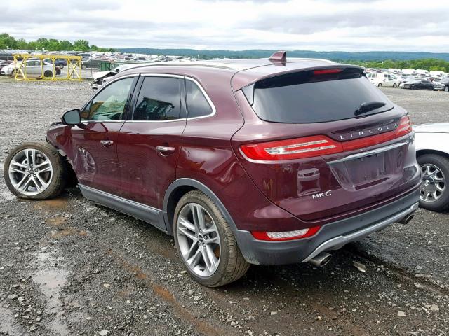 5LMCJ3D9XKUL09791 - 2019 LINCOLN MKC RESERV BURGUNDY photo 3