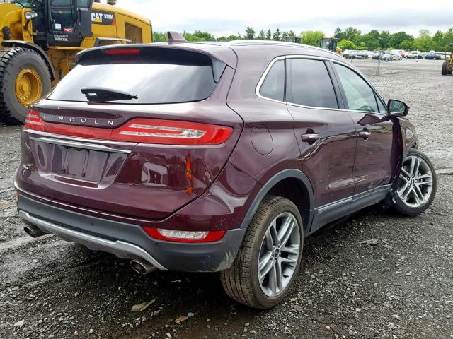 5LMCJ3D9XKUL09791 - 2019 LINCOLN MKC RESERV BURGUNDY photo 4