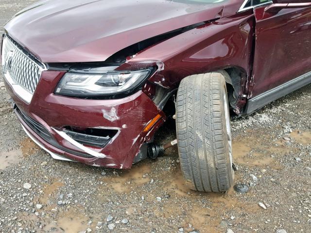 5LMCJ3D9XKUL09791 - 2019 LINCOLN MKC RESERV BURGUNDY photo 9