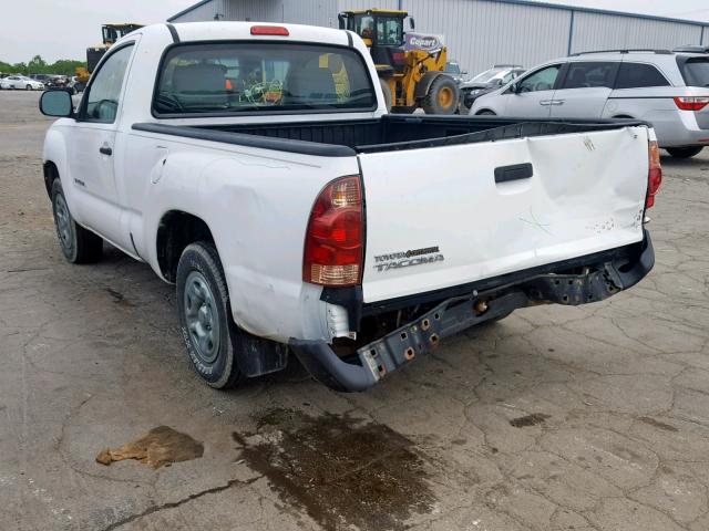 5TENX22N37Z378281 - 2007 TOYOTA TACOMA WHITE photo 3