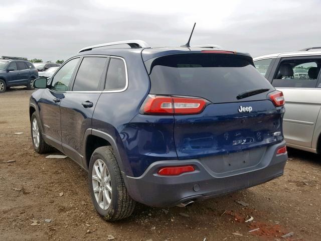 1C4PJLCB1JD563353 - 2018 JEEP CHEROKEE L BLUE photo 3