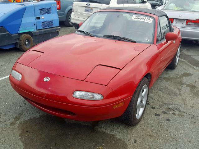 JM1NA3538V0722329 - 1997 MAZDA MX-5 MIATA RED photo 2