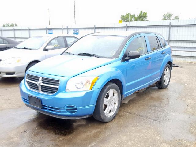 1B3HB48B28D546797 - 2008 DODGE CALIBER SX BLUE photo 2