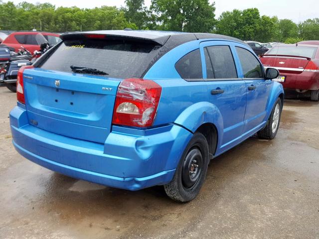 1B3HB48B28D546797 - 2008 DODGE CALIBER SX BLUE photo 4