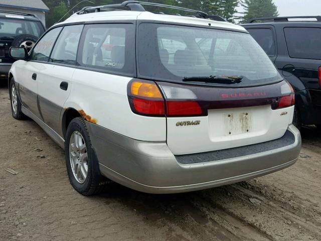 4S3BH665117667000 - 2001 SUBARU LEGACY OUT WHITE photo 3