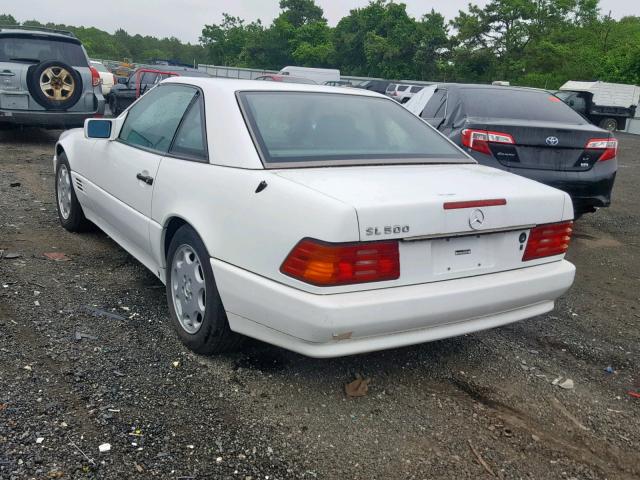 WDBFA67E3SF116173 - 1995 MERCEDES-BENZ SL 500 WHITE photo 3