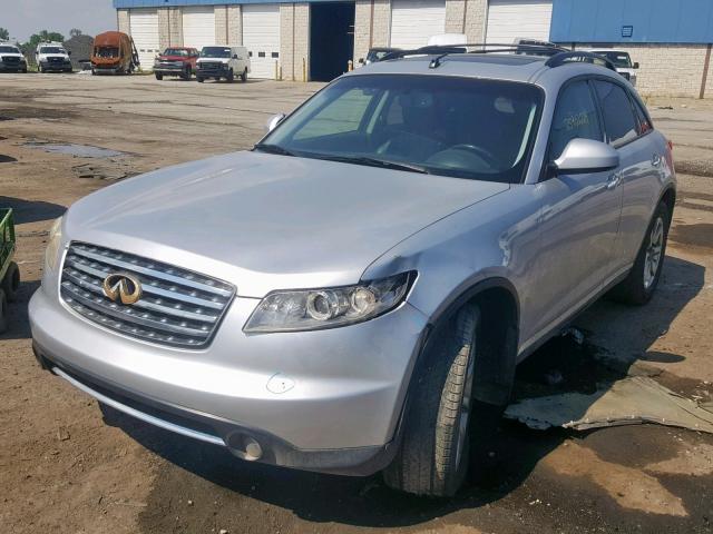 JNRAS08W77X200043 - 2007 INFINITI FX35 SILVER photo 2