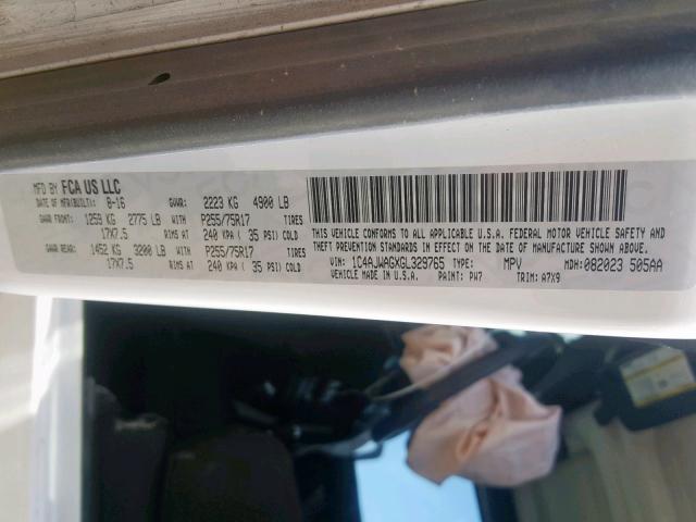 1C4AJWAGXGL329765 - 2016 JEEP WRANGLER S WHITE photo 10