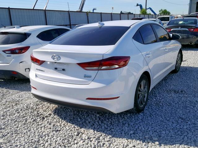 5NPD84LF5JH331307 - 2018 HYUNDAI ELANTRA SE WHITE photo 4