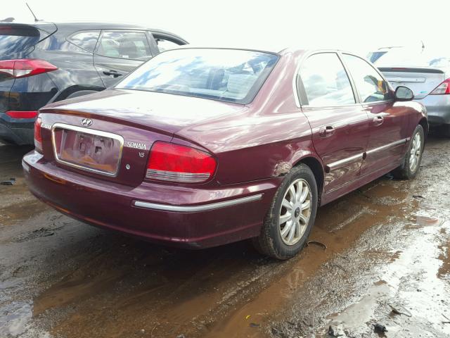 KMHWF35H75A112249 - 2005 HYUNDAI SONATA GLS MAROON photo 4