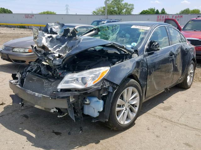 2G4GK5EX9E9271479 - 2014 BUICK REGAL BLACK photo 2