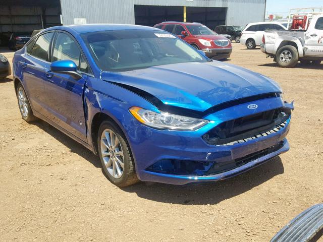 3FA6P0UU3HR345110 - 2017 FORD FUSION S H BLUE photo 1