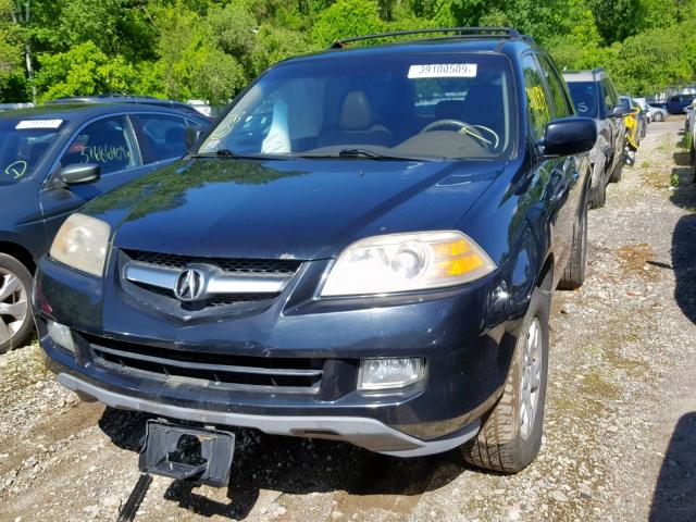 2HNYD18665H525440 - 2005 ACURA MDX TOURIN BLACK photo 2