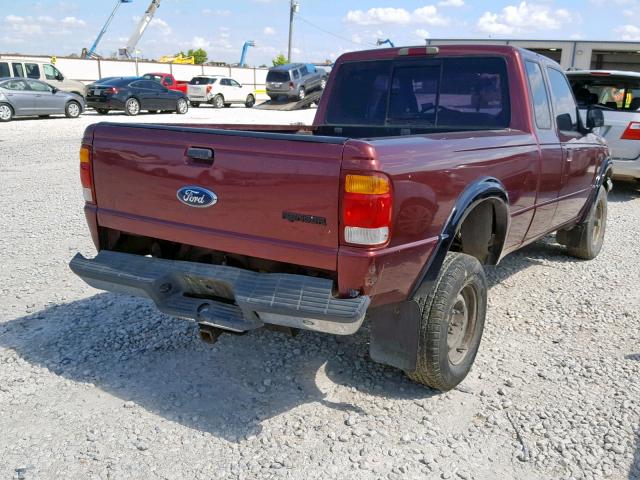 1FTCR15U8RPC51583 - 1994 FORD RANGER SUP RED photo 4