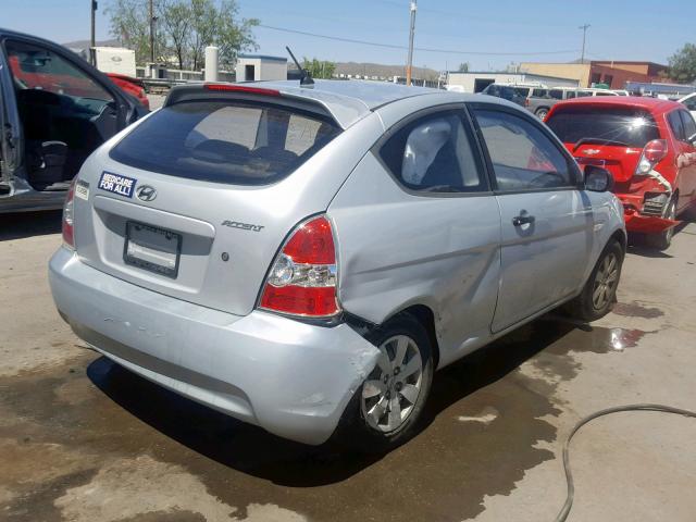 KMHCM3AC3BU194803 - 2011 HYUNDAI ACCENT GL SILVER photo 4