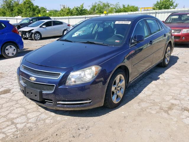 1G1ZC5EB3A4105592 - 2010 CHEVROLET MALIBU 1LT BLUE photo 2
