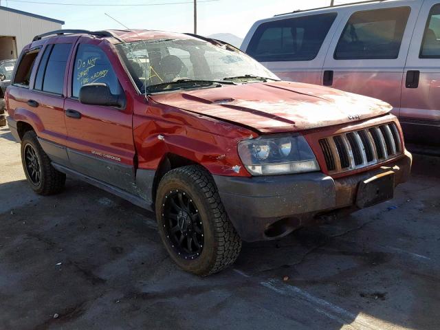 1J4GW48S44C296956 - 2004 JEEP GRAND CHER RED photo 1