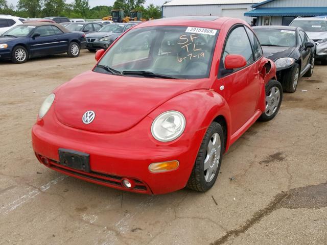 3VWCD21C1YM469044 - 2000 VOLKSWAGEN NEW BEETLE წითელი ფოტო 2