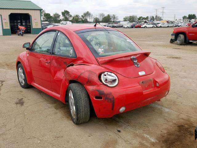 3VWCD21C1YM469044 - 2000 VOLKSWAGEN NEW BEETLE წითელი ფოტო 3