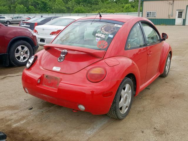 3VWCD21C1YM469044 - 2000 VOLKSWAGEN NEW BEETLE წითელი ფოტო 4