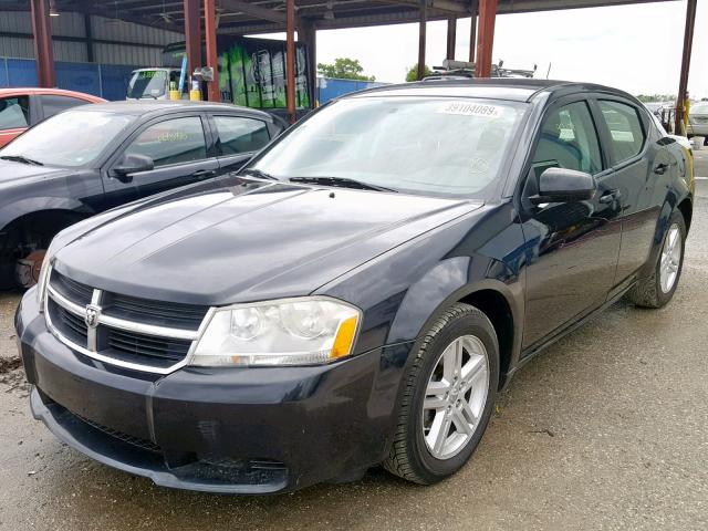 1B3CC1FB5AN235793 - 2010 DODGE AVENGER EX BLACK photo 2