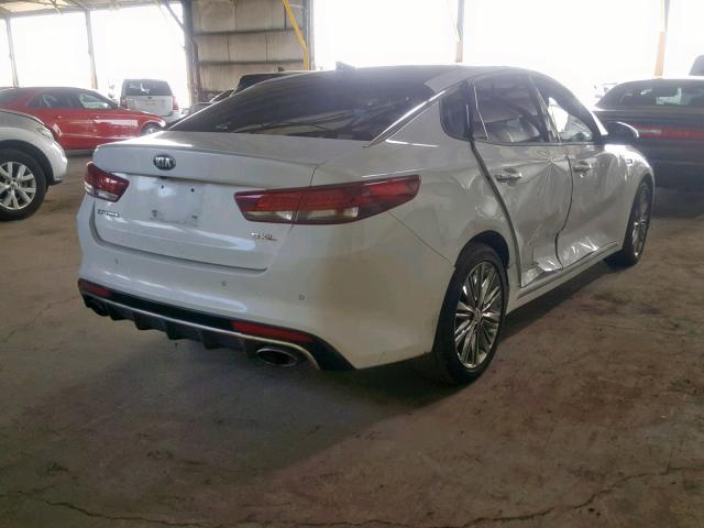 5XXGV4L24JG249793 - 2018 KIA OPTIMA SXL WHITE photo 4