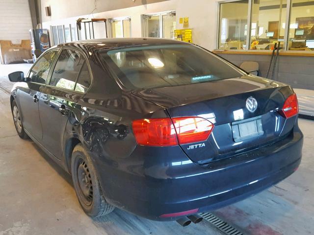 3VW2K7AJ7DM225678 - 2013 VOLKSWAGEN JETTA BASE 黑色 照片 3