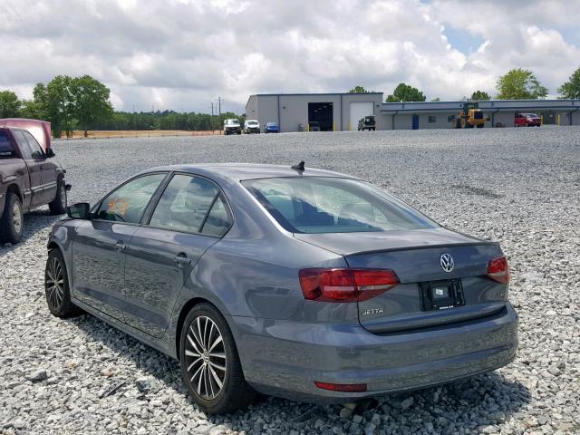 3VWD17AJ2GM291748 - 2016 VOLKSWAGEN JETTA SPOR GRAY photo 3