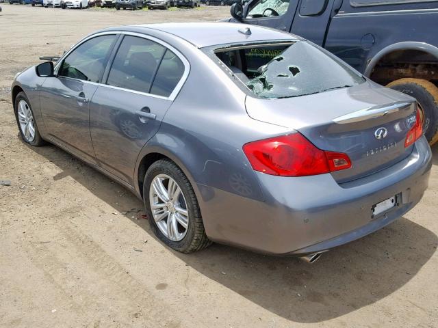 JN1CV6AR5DM357318 - 2013 INFINITI G37 GRAY photo 3