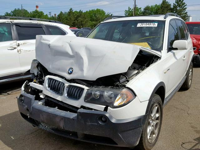 WBXPA73464WC36342 - 2004 BMW X3 2.5I WHITE photo 2