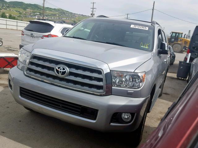 5TDDW5G11FS117054 - 2015 TOYOTA SEQUOIA PL SILVER photo 2