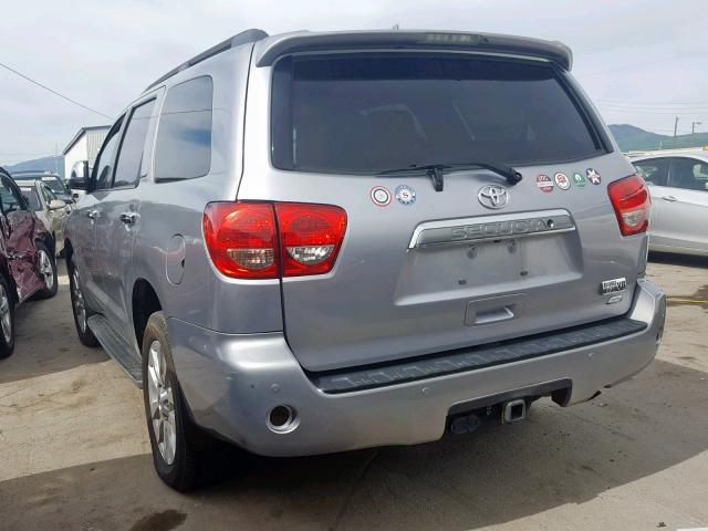 5TDDW5G11FS117054 - 2015 TOYOTA SEQUOIA PL SILVER photo 3