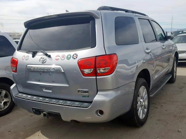 5TDDW5G11FS117054 - 2015 TOYOTA SEQUOIA PL SILVER photo 4