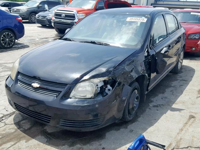 1G1AT58H897227601 - 2009 CHEVROLET COBALT LT BLACK photo 2