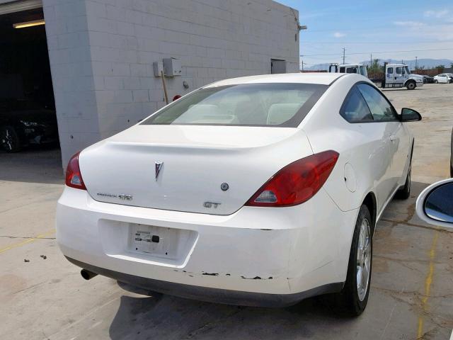 1G2ZH18N874160947 - 2007 PONTIAC G6 GT WHITE photo 4