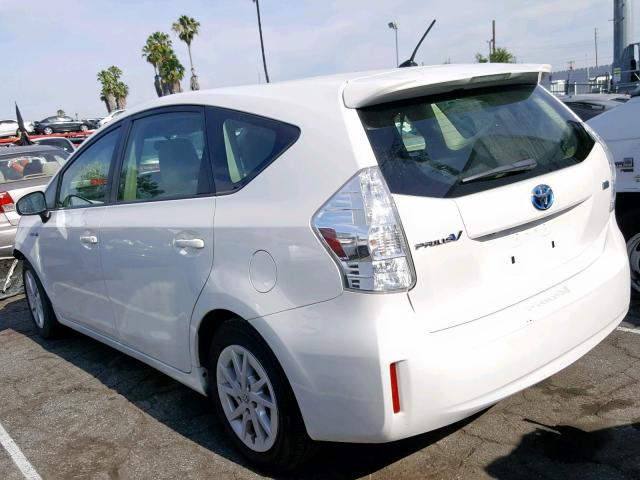 JTDZN3EU8D3231867 - 2013 TOYOTA PRIUS V WHITE photo 3