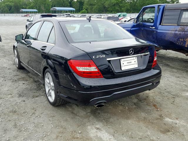 WDDGF4HB7EG257185 - 2014 MERCEDES-BENZ C 250 BLACK photo 3